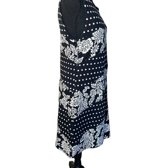 Anthropologie Maeve Effemy Black & White Jacquard Shift Dress Size:M - Picture 6 of 12